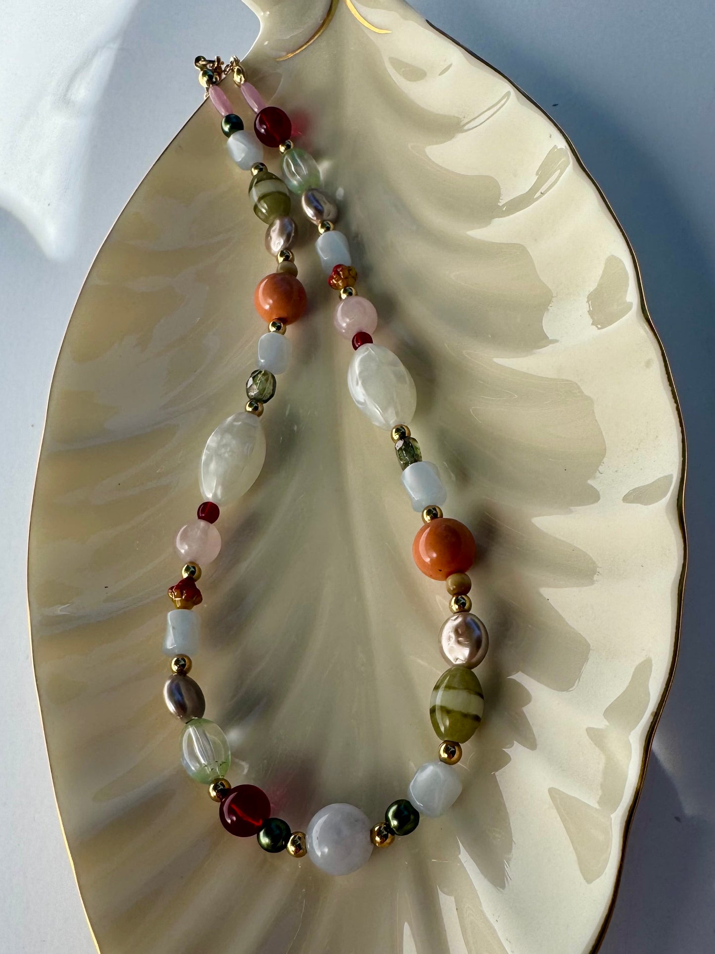 "Be Your Girl" Upcycled Beaded Choker