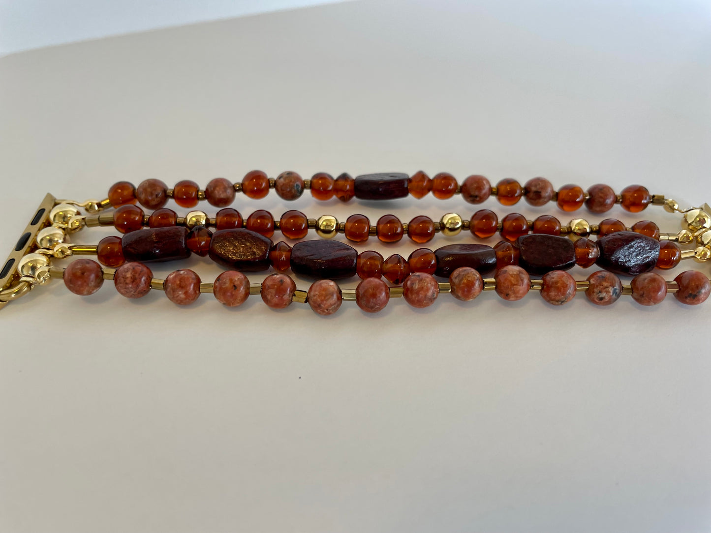 "Time Loves a Hero" Beaded Apple Watch Band
