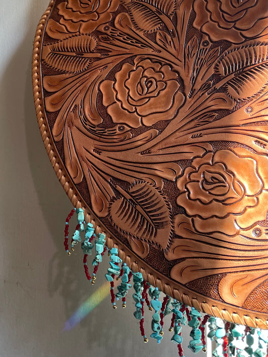 "Singing Winds" Beadazzled Leather Handbag