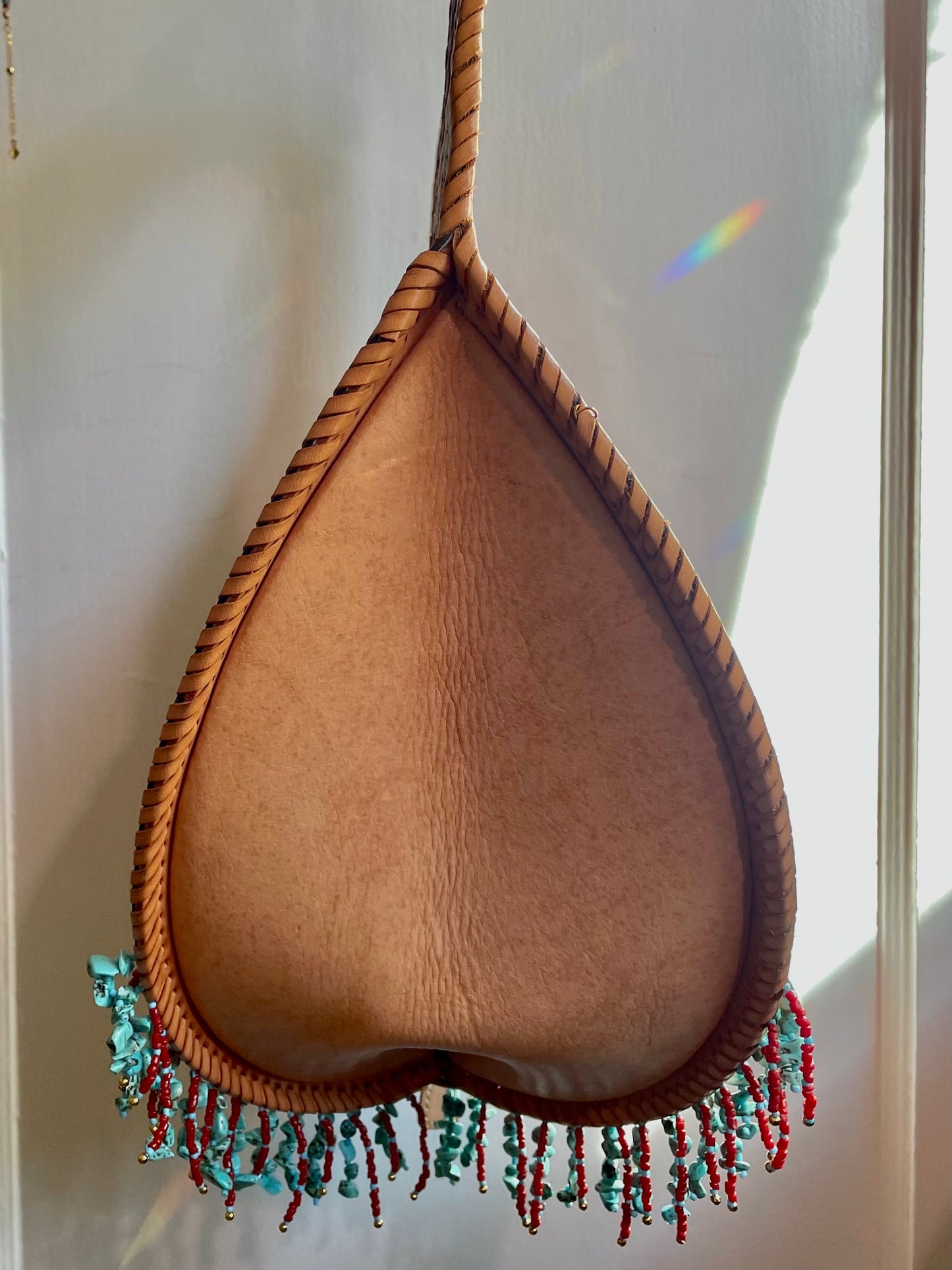 "Singing Winds" Beadazzled Leather Handbag