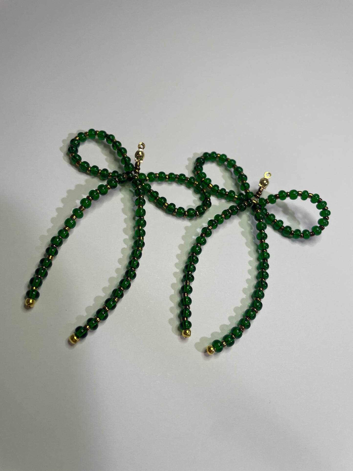 "Big Green Country" Beaded Bow Statement Earring Jackets