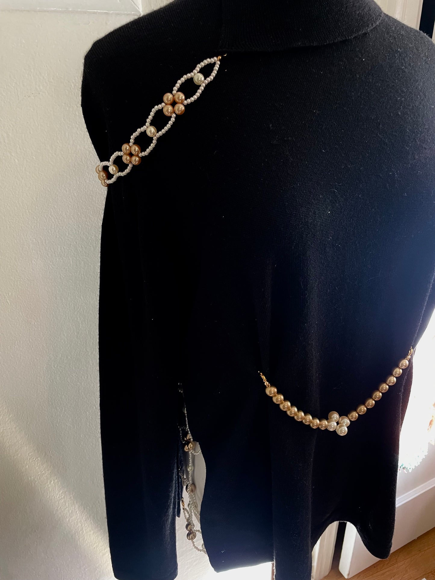 "Manhattan" Beadazzled Vintage Wool Turtleneck