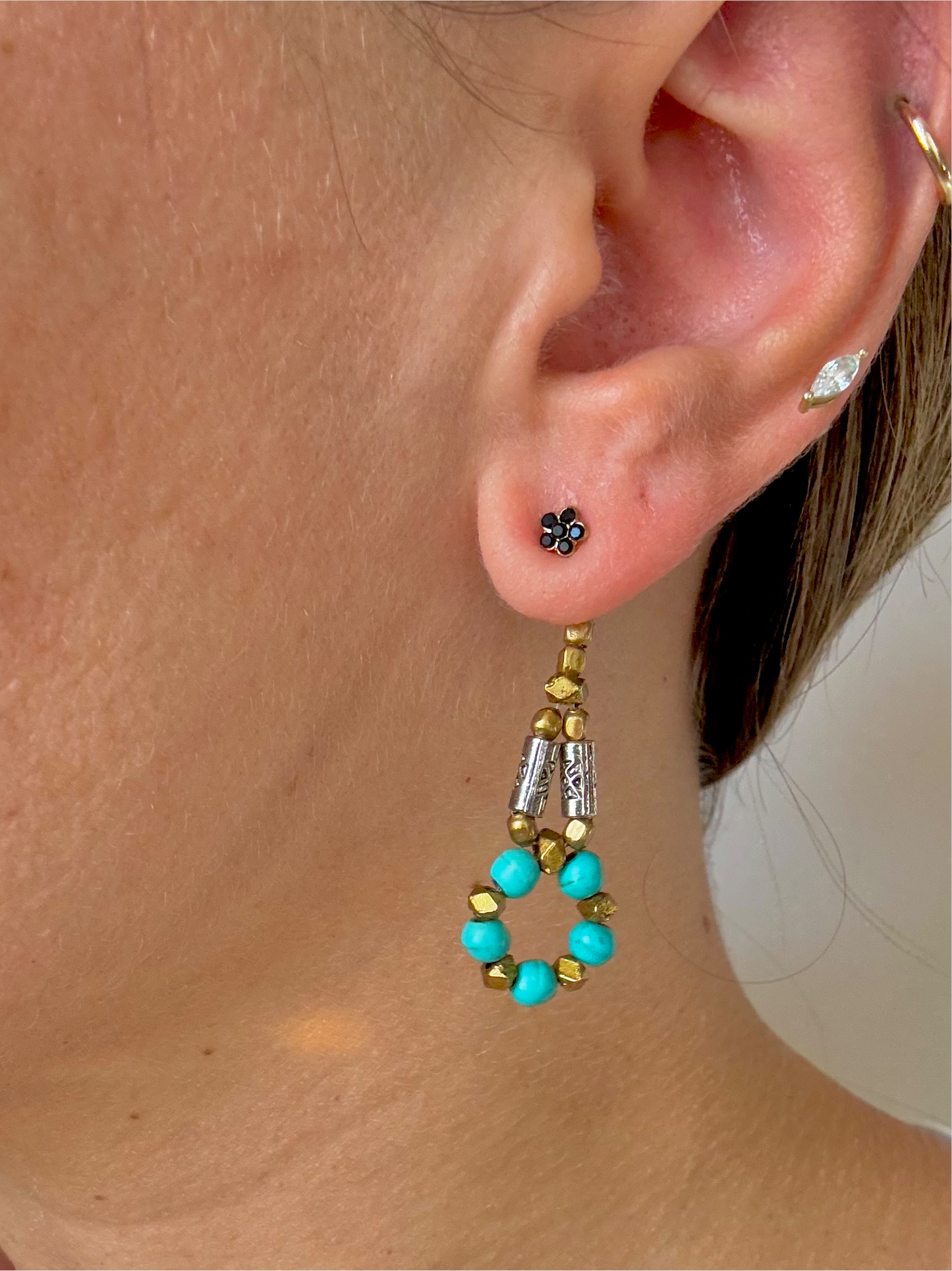 "Lights Down Low" Upcycled Beaded Earring Jackets