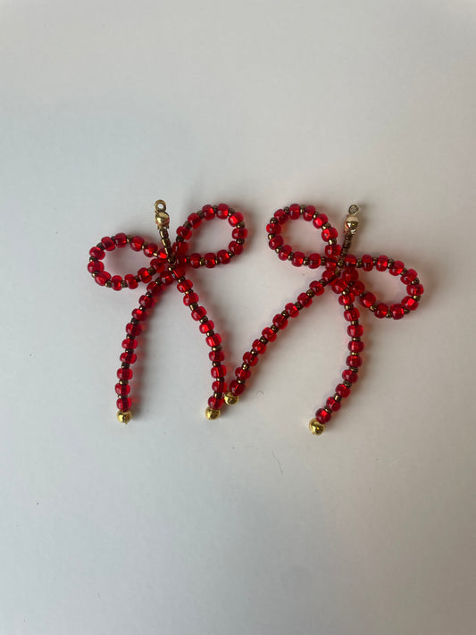 "Radar Love" Beaded Bow Statement Earring Jackets