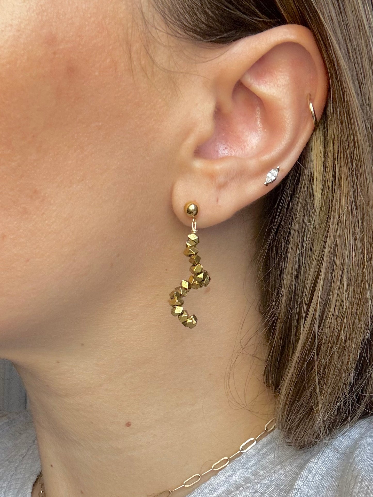 "Go Downtown" Upcycled Beaded Earrings