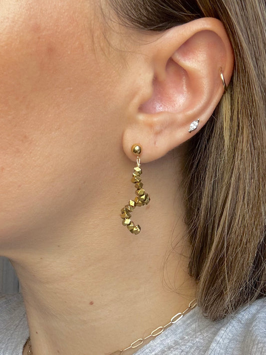 "Go Downtown" Upcycled Beaded Earrings