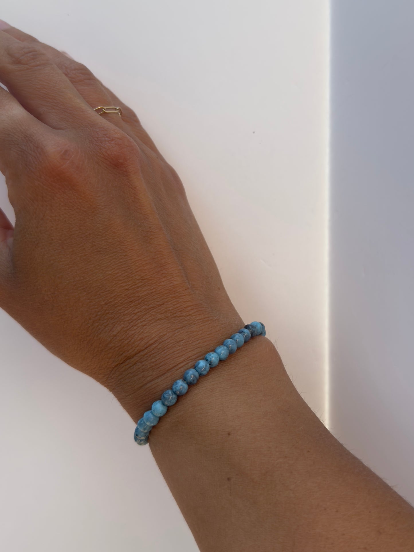 "Ocean Eyes" Upcycled Beaded Stretch Bracelet