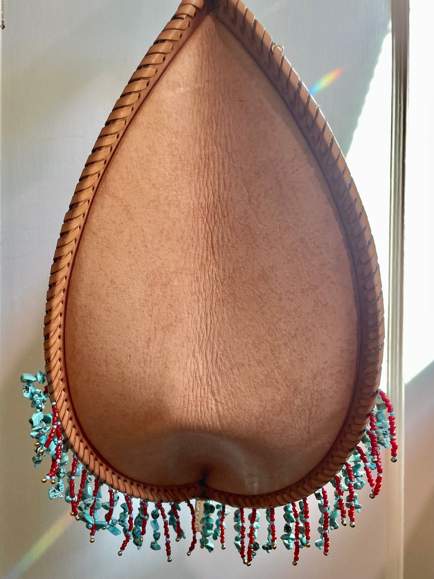 "Singing Winds" Beadazzled Leather Handbag