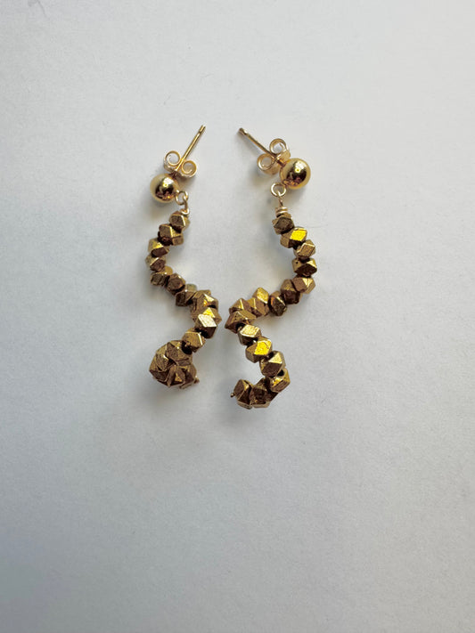 "Go Downtown" Upcycled Beaded Earrings