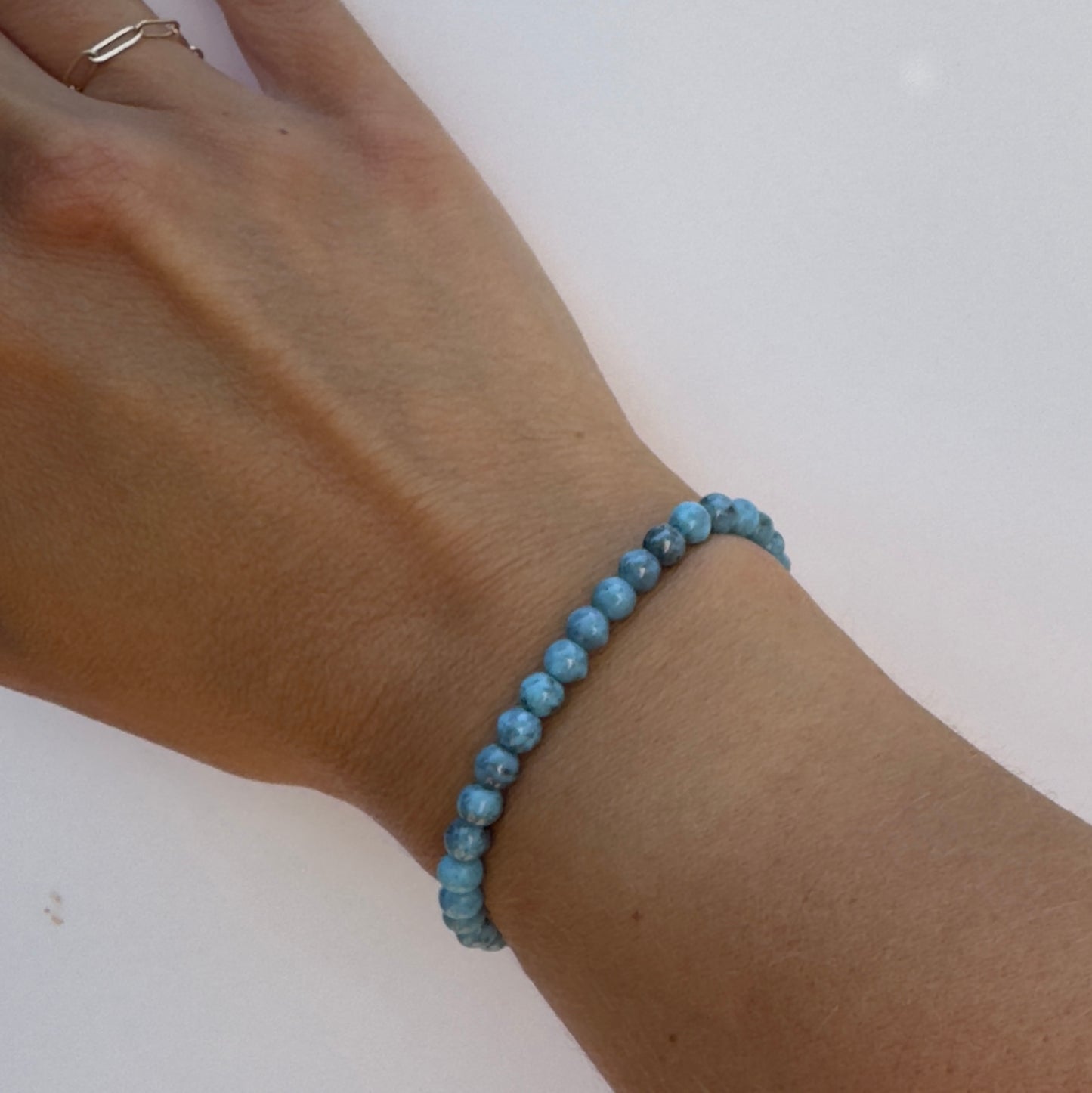 "Ocean Eyes" Upcycled Beaded Stretch Bracelet