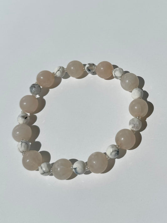 "Dancing Barefoot" Upcycled Beaded Stretch Bracelet (1/1)