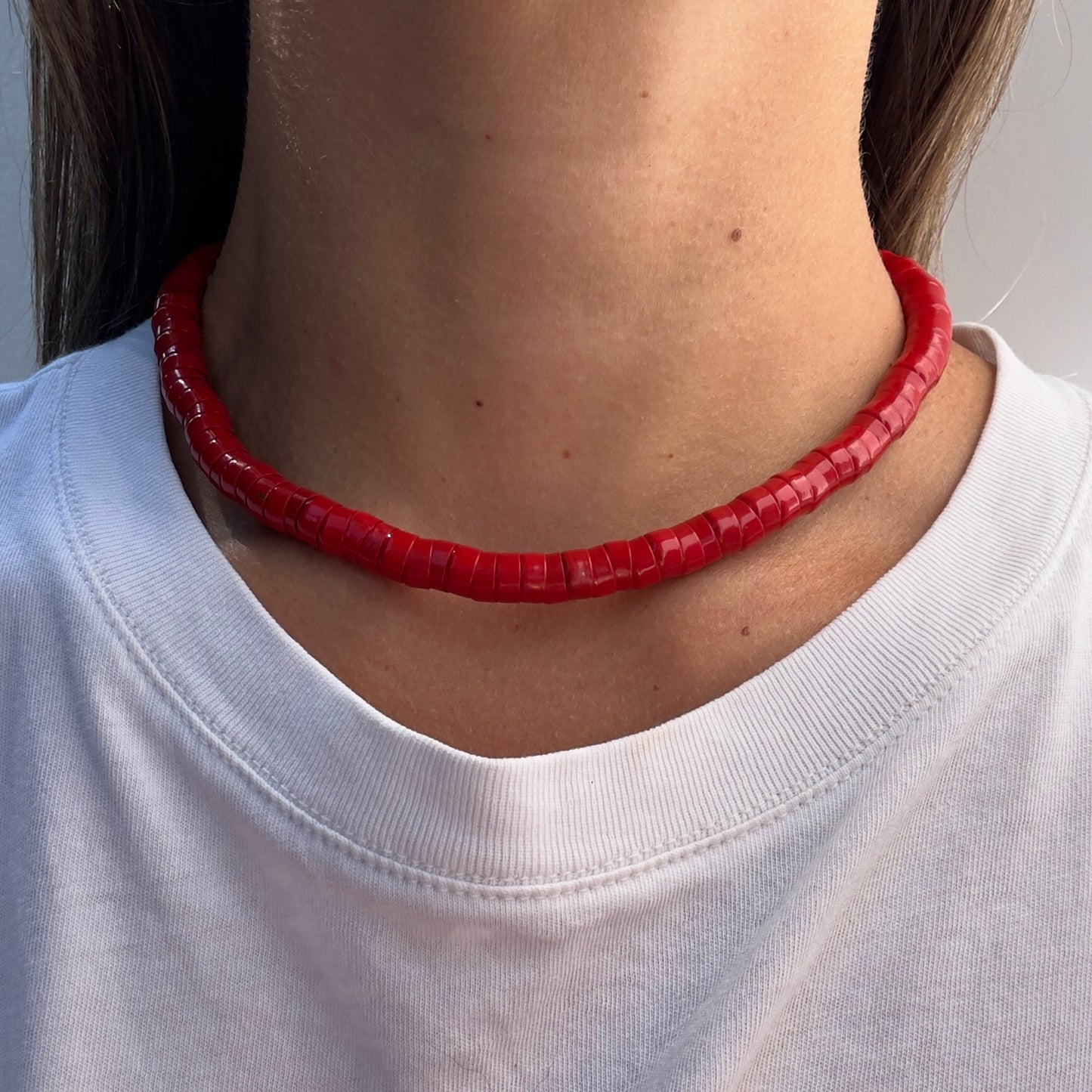 "Fire on the Mountain" Upcycled Beaded Choker Necklace