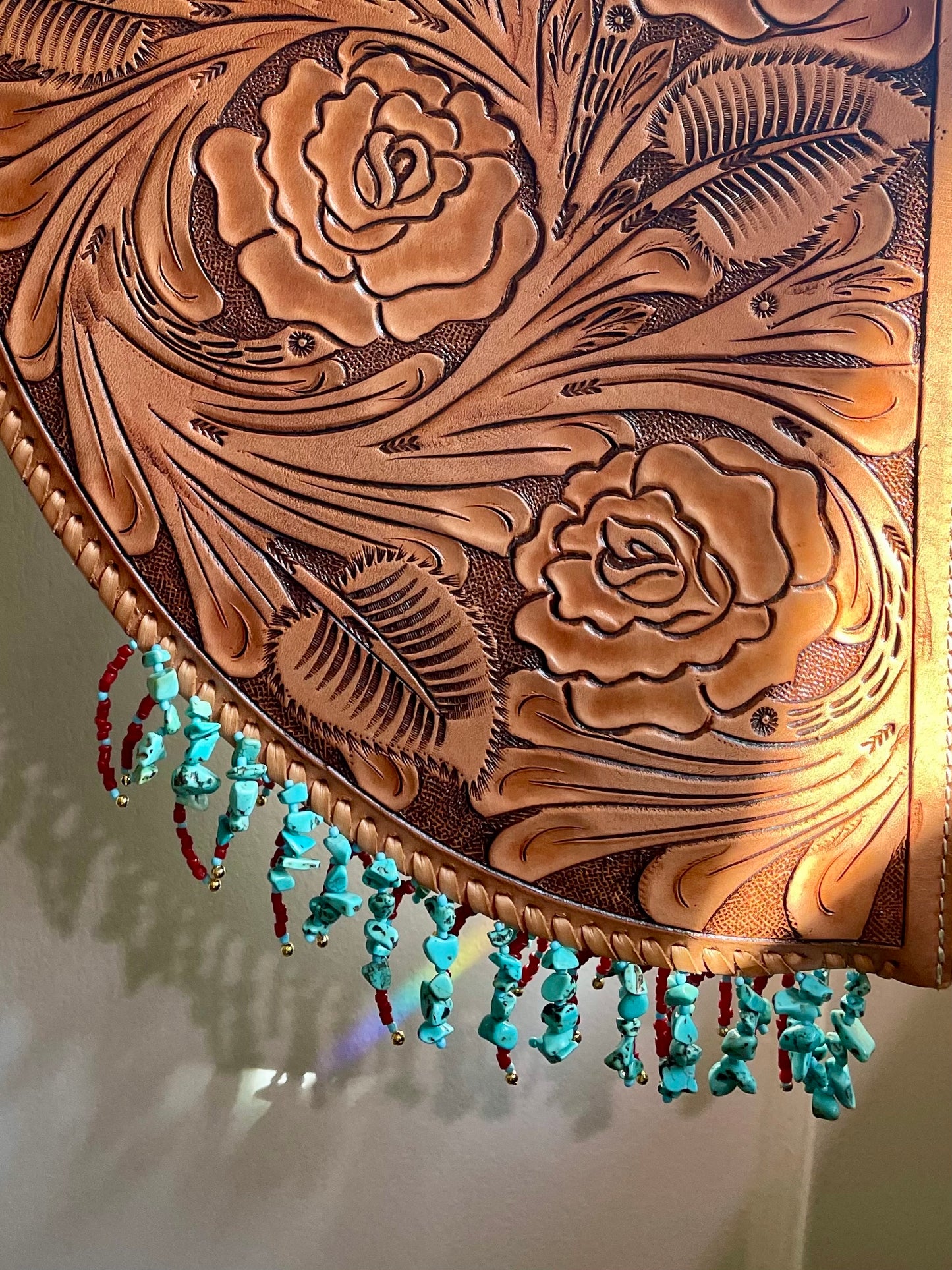 "Singing Winds" Beadazzled Leather Handbag