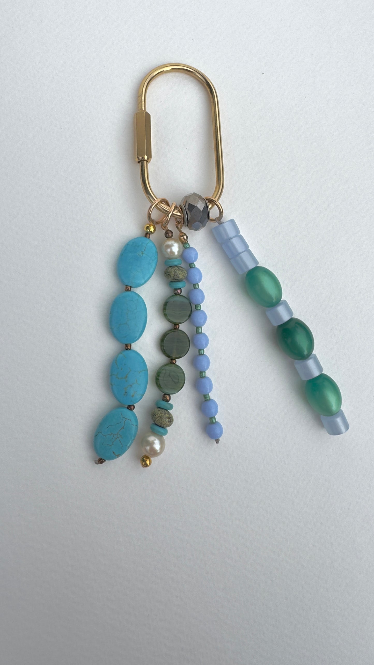 "Jackie Blue" Upcycled Bag Charm