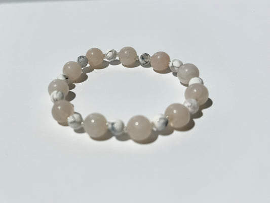 "Dancing Barefoot" Upcycled Beaded Stretch Bracelet (1/1)