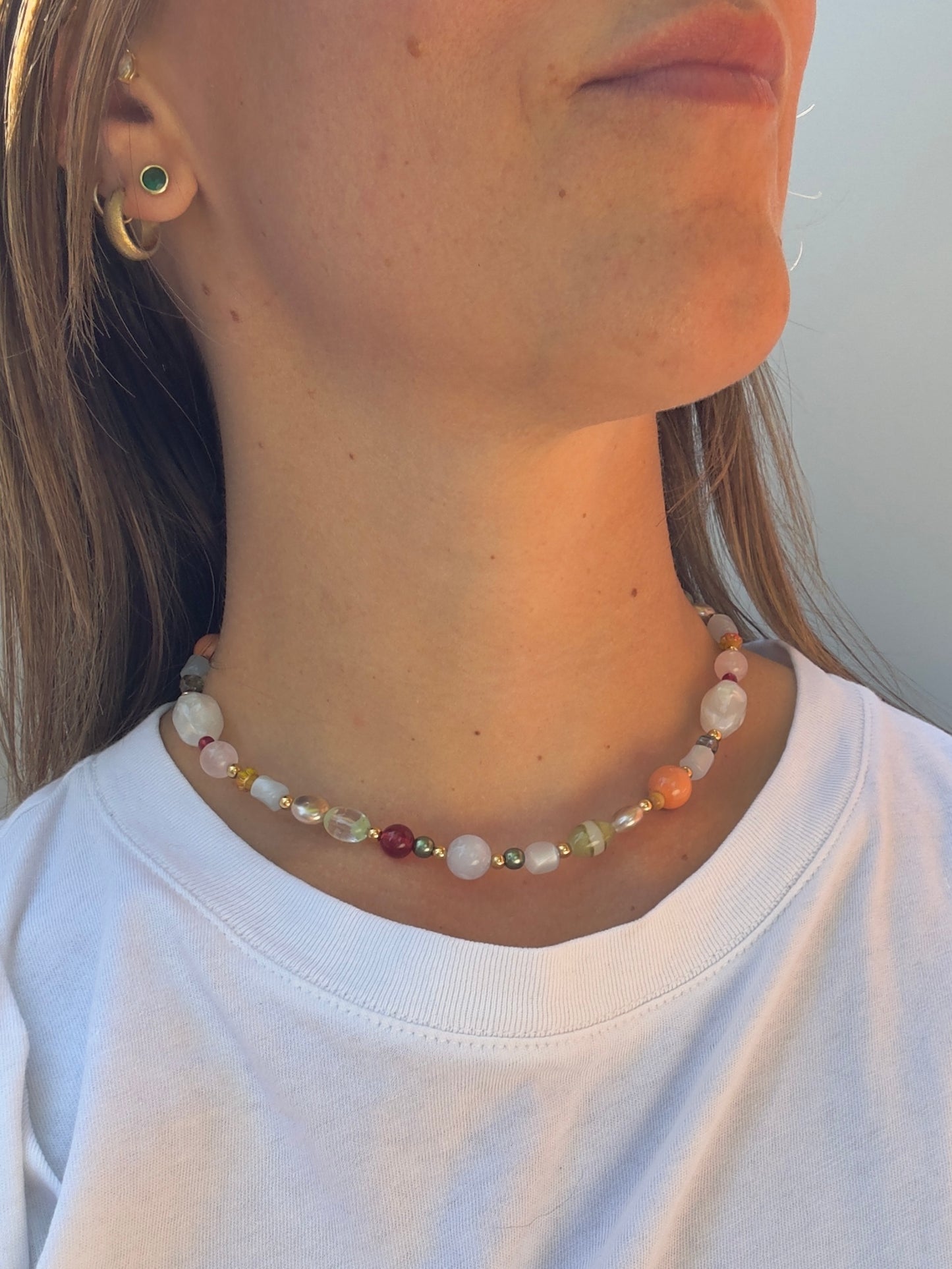 "Be Your Girl" Upcycled Beaded Choker