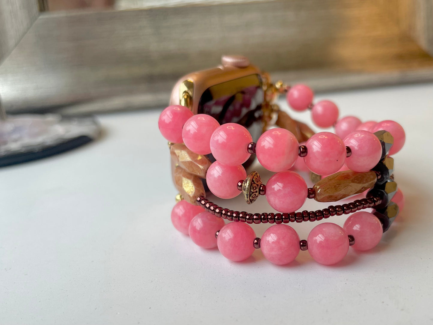 Time of the Season Beaded Apple Watch Band (S/M)