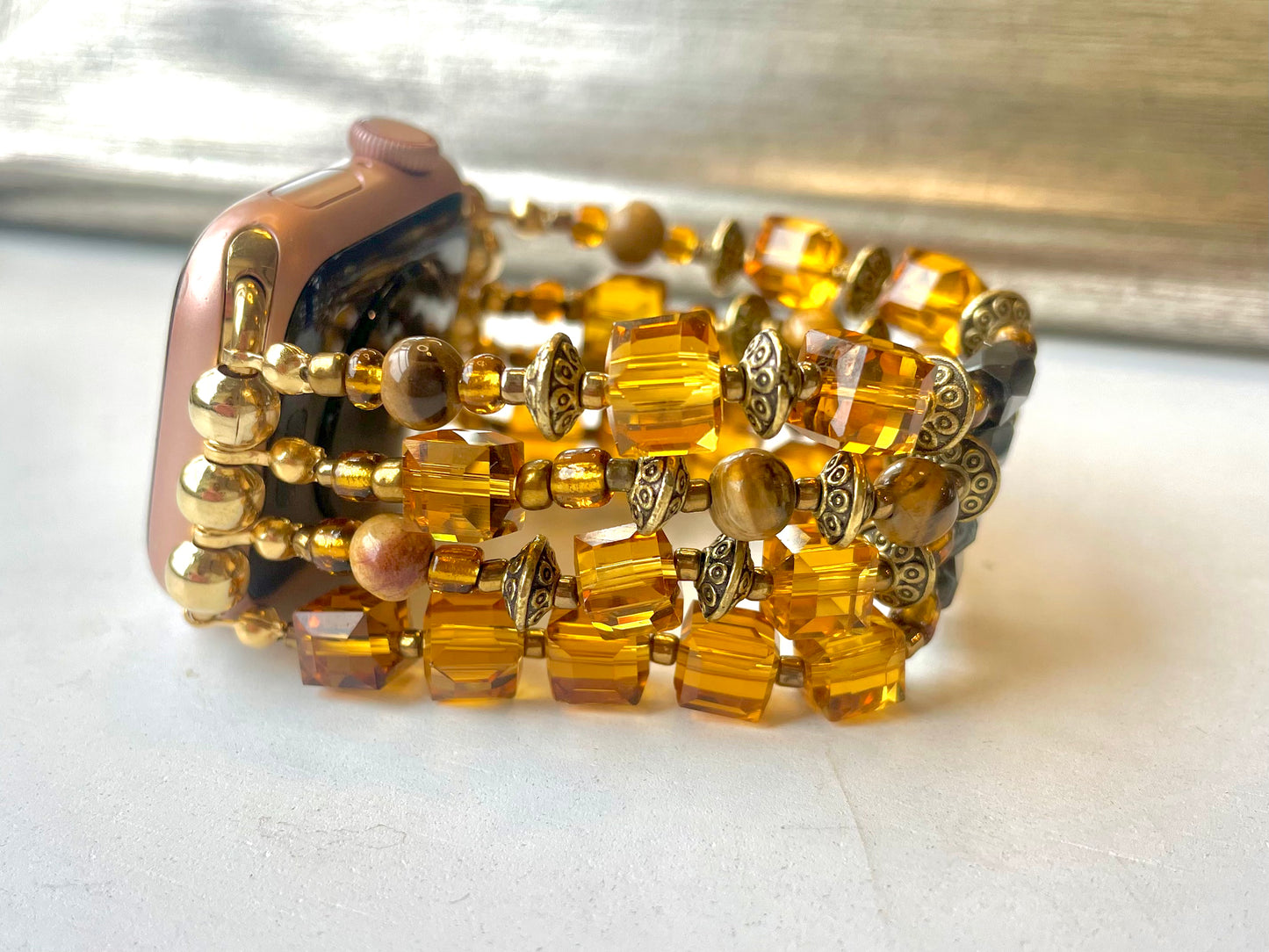 All Along the Watch Tower Beaded Apple Watch Band