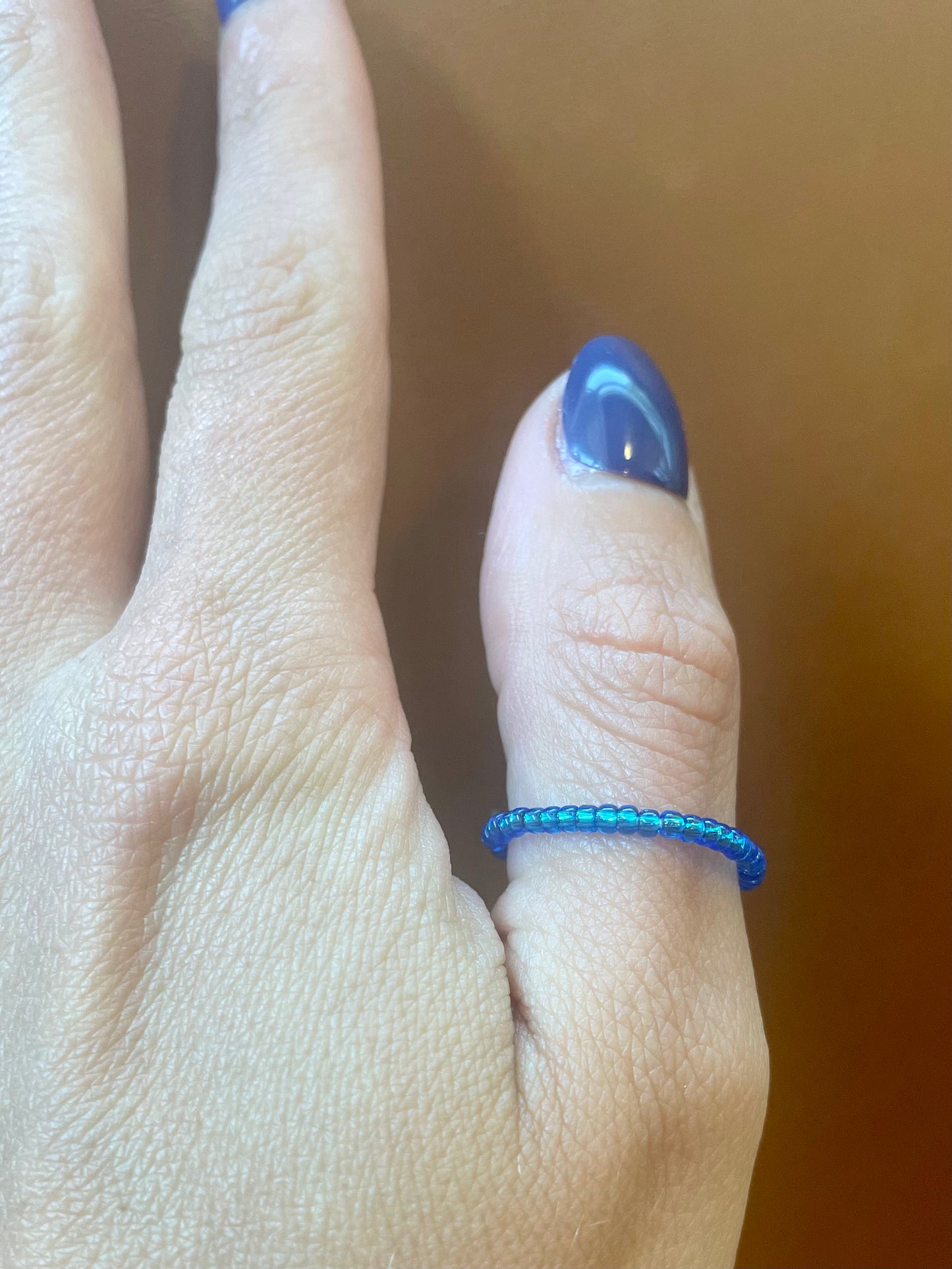 Slipping Through My Fingers Beaded Stretch Ring