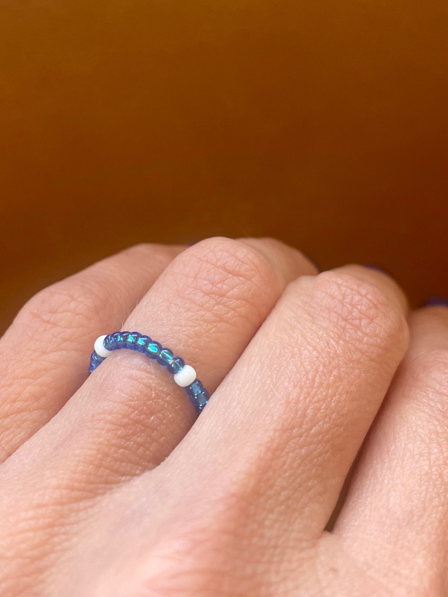 SOS Beaded Stretch Ring