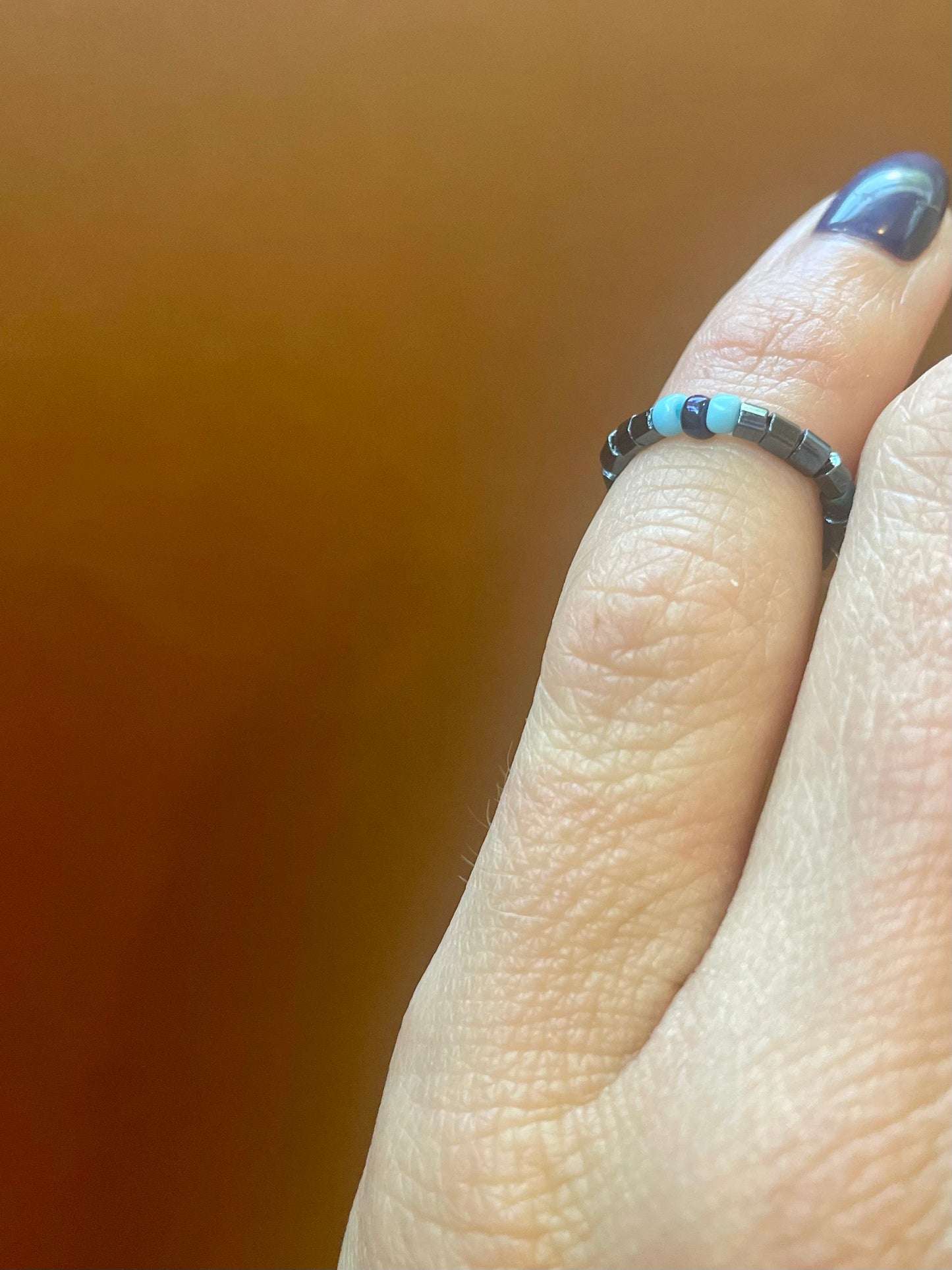 Thank You For The Music Beaded Stretch Ring