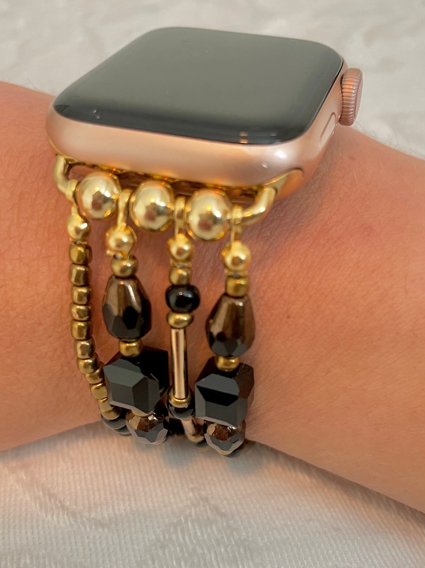 Time in a Bottle Beaded Apple Watch Band