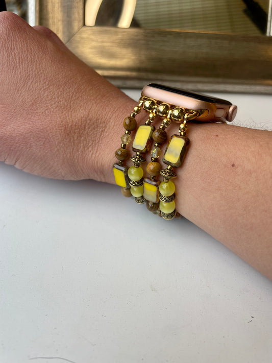 Time Is On My Side Beaded Apple Watch Band