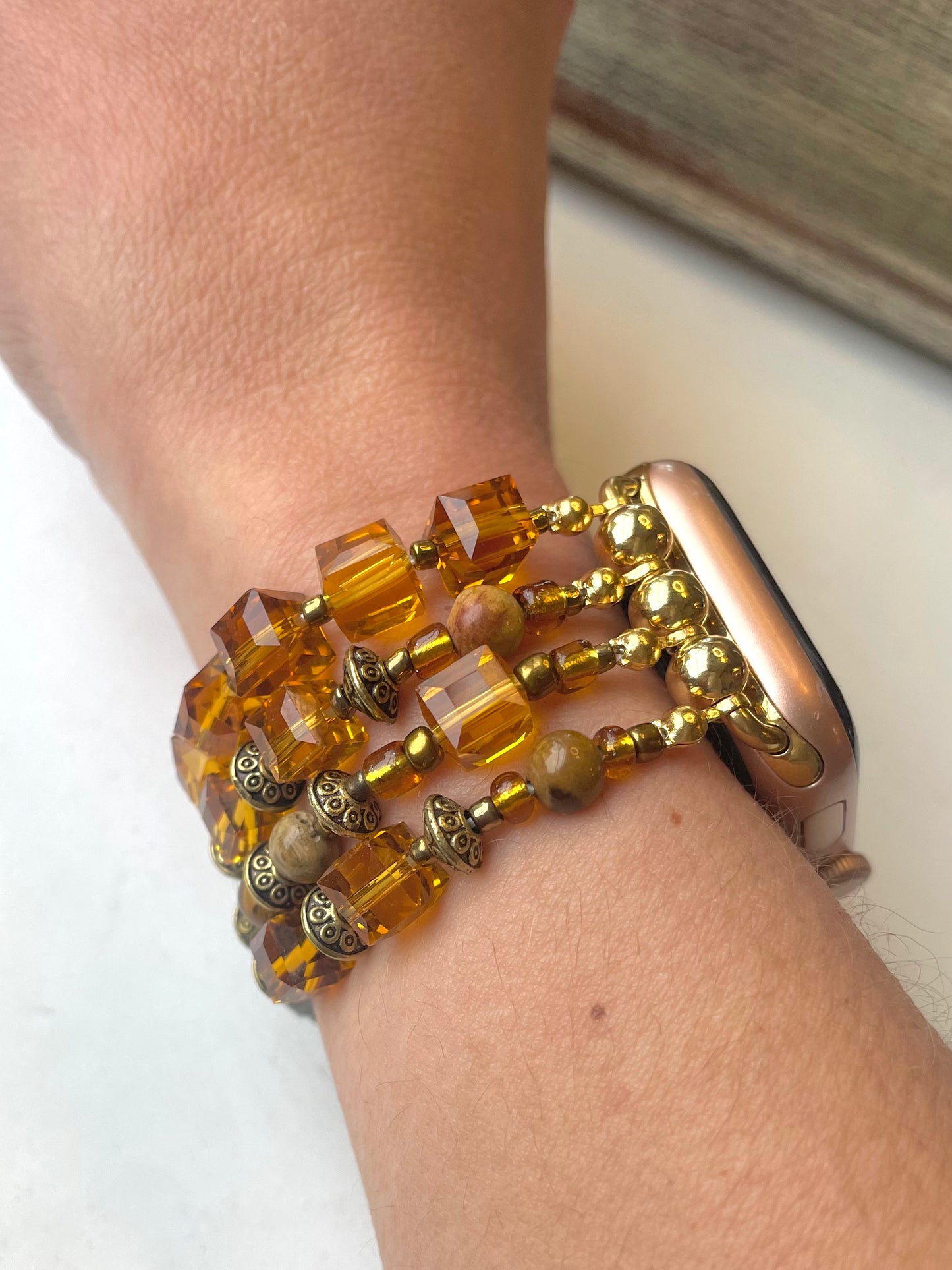 All Along the Watch Tower Beaded Apple Watch Band