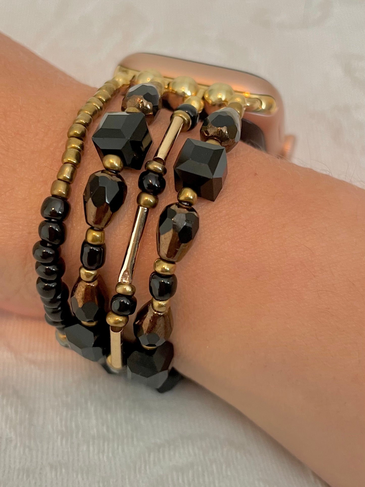 Time in a Bottle Beaded Apple Watch Band