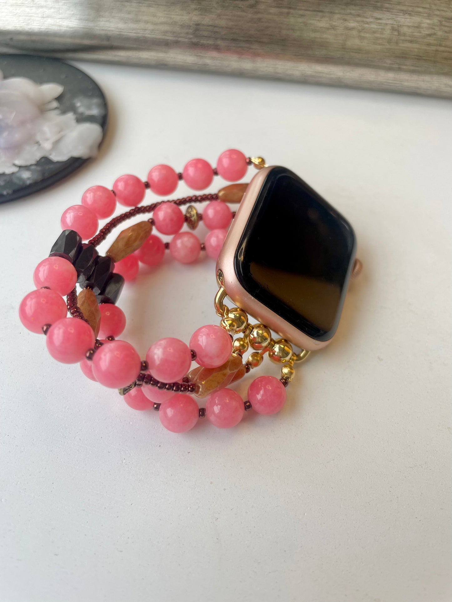 Time of the Season Beaded Apple Watch Band (S/M)