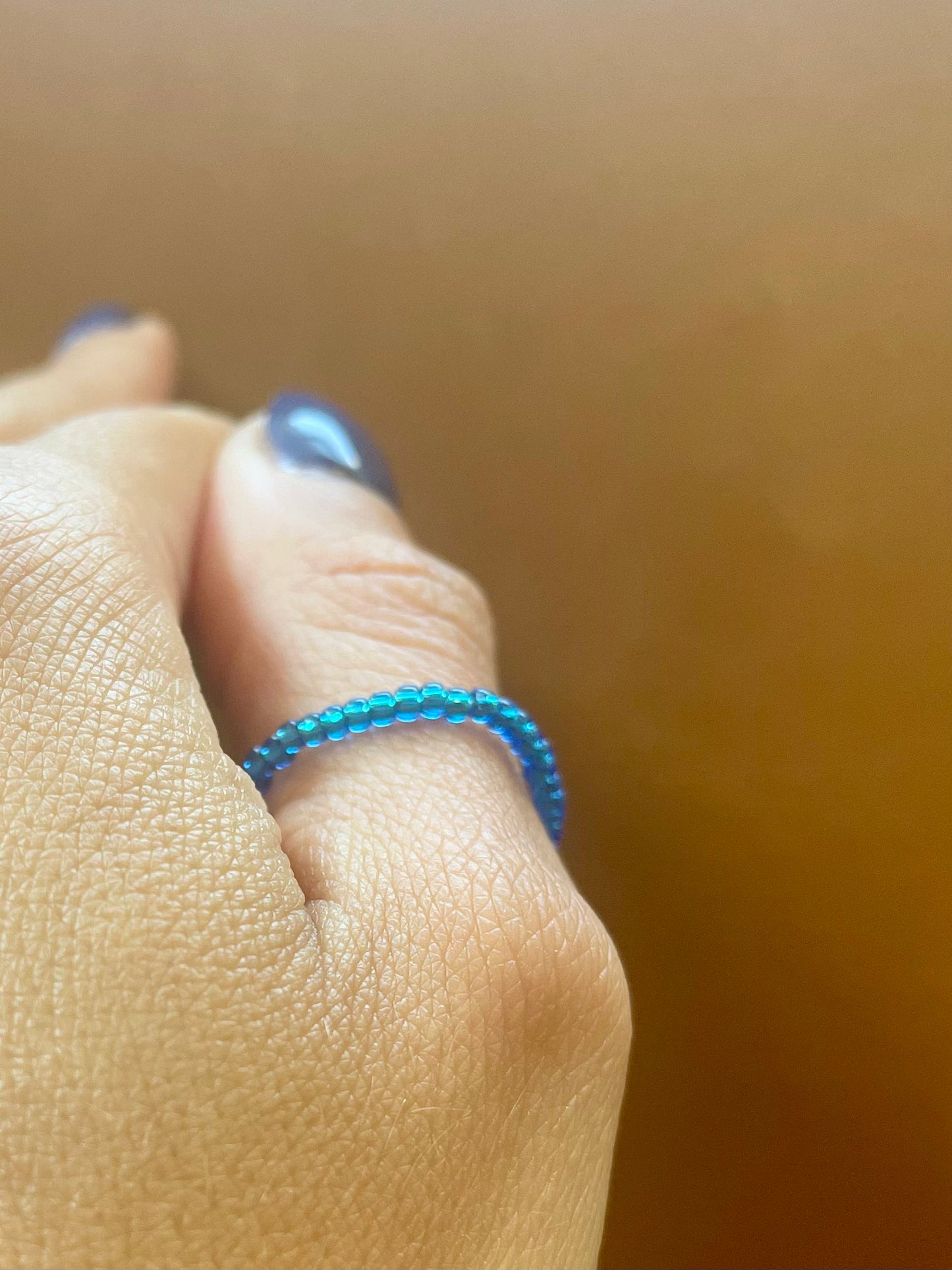 Slipping Through My Fingers Beaded Stretch Ring