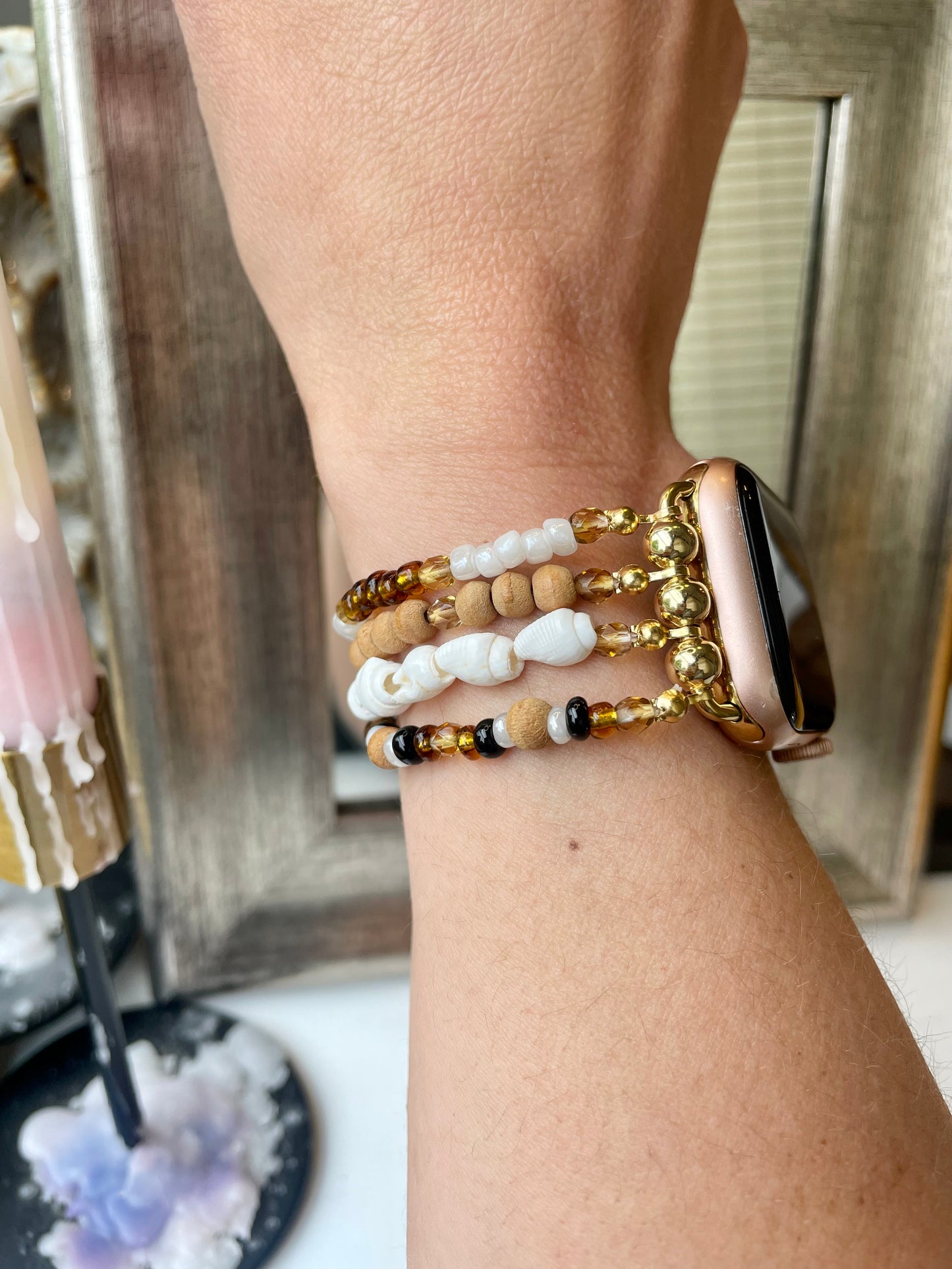 Time in a Bottle Beaded Apple Watch Band