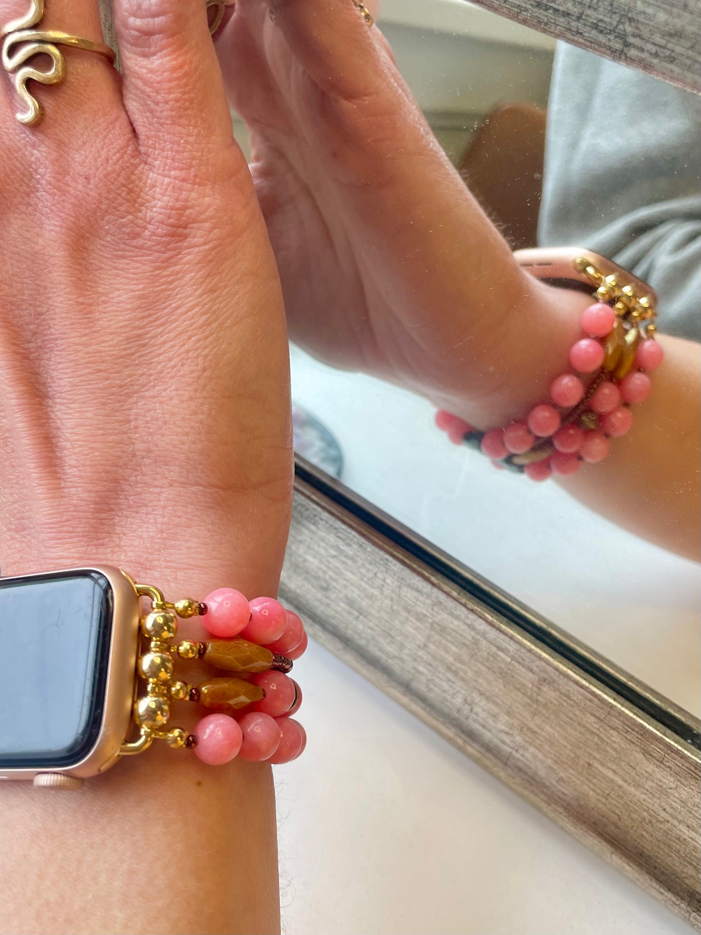 Time of the Season Beaded Apple Watch Band (S/M)