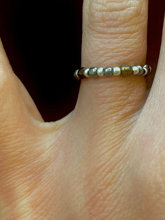 Money Money Money Beaded Stretch Ring