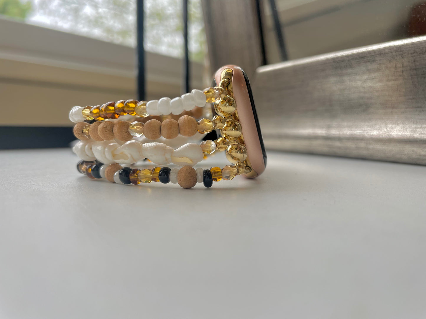 Time in a Bottle Beaded Apple Watch Band