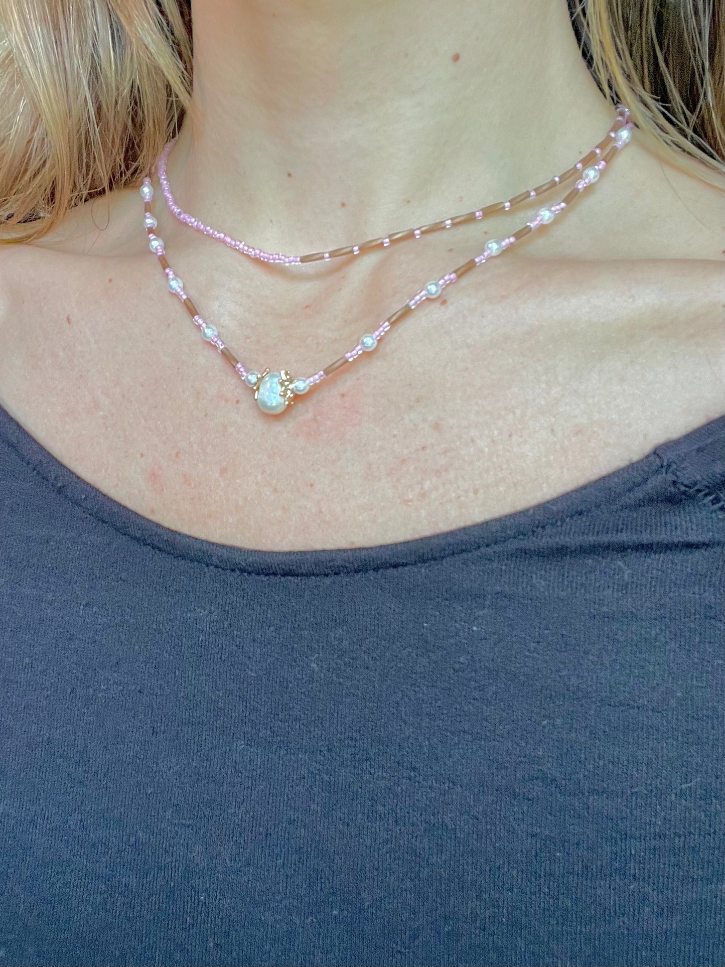 Wannabe Double Layer Chocker Necklace Bestie Set (Set of 2)