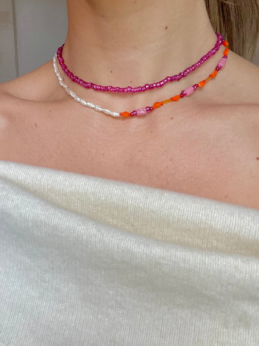 Lean On Me Double Layer Choker Necklace Bestie Set (Set of 2)