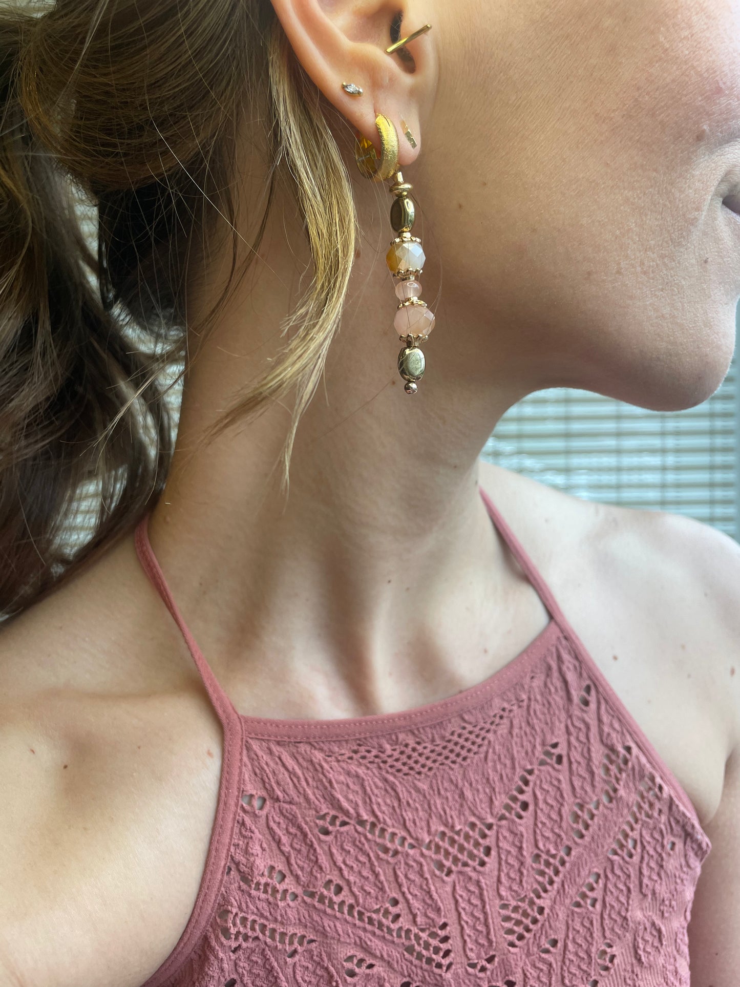 Pink Moon - Statement Earring Jackets