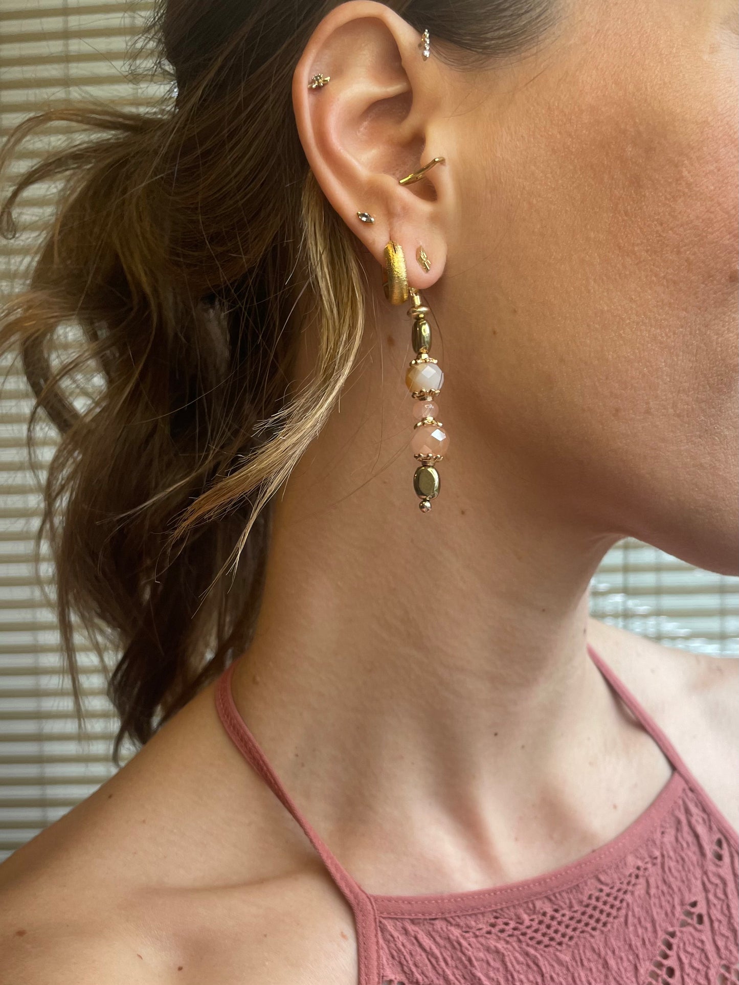 Pink Moon - Statement Earring Jackets