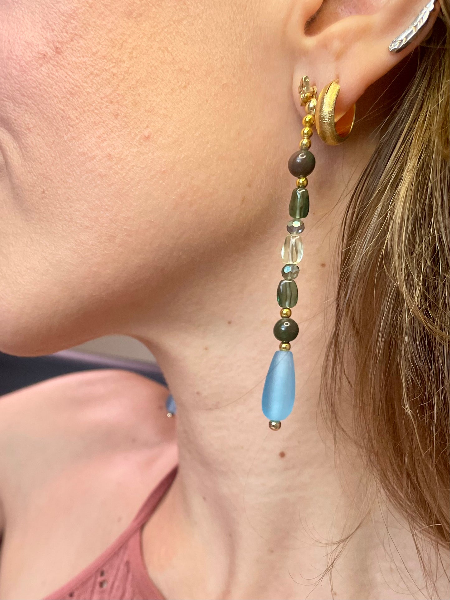 Crystal Blue Persuasion - Statement Earring Jackets