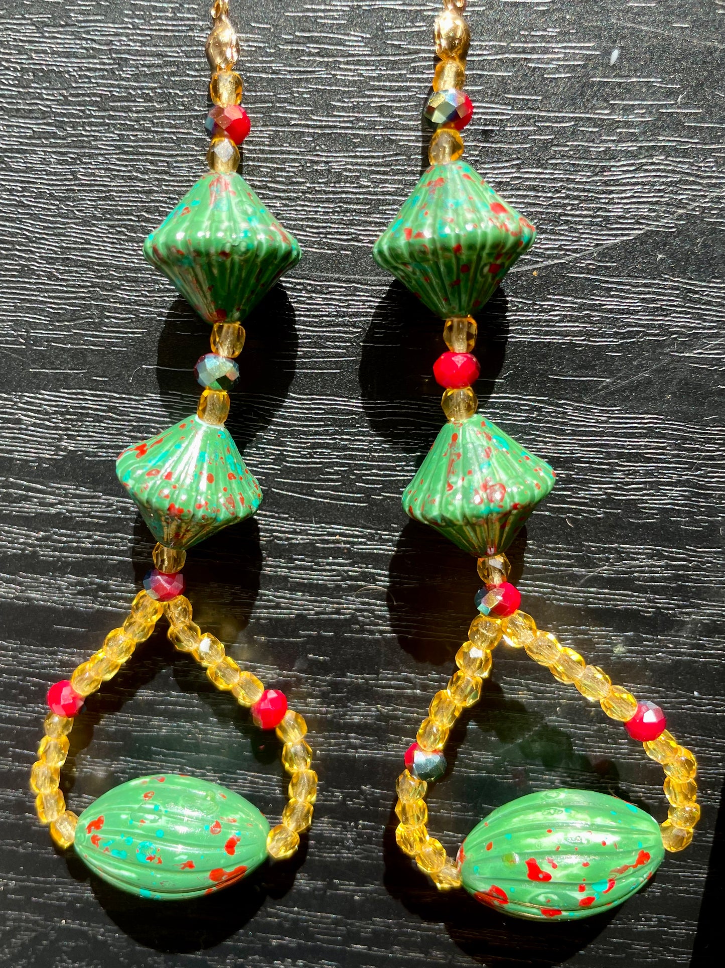 Green Tambourine - Statement Earring Jackets
