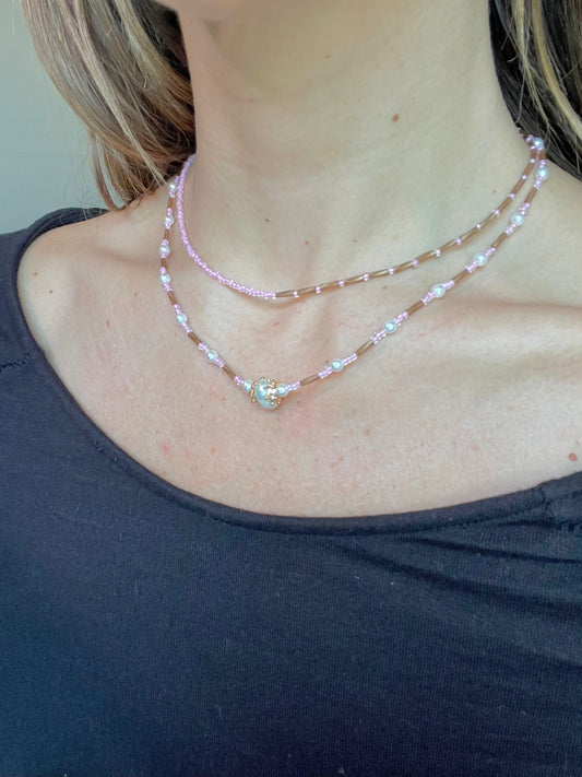 Wannabe Double Layer Chocker Necklace Bestie Set (Set of 2)