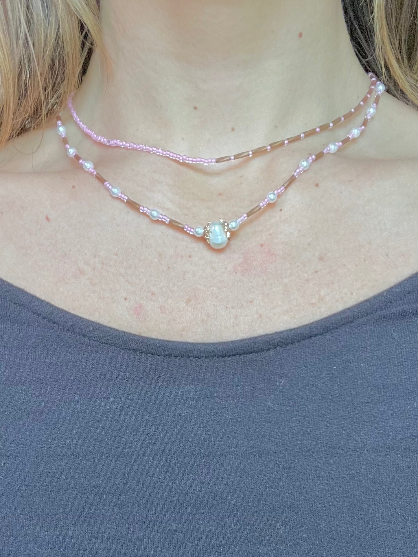 Wannabe Double Layer Chocker Necklace Bestie Set (Set of 2)