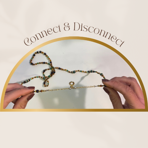 Adaptable Accessory Chain: Connect & Disconnect Gold Loop Ends