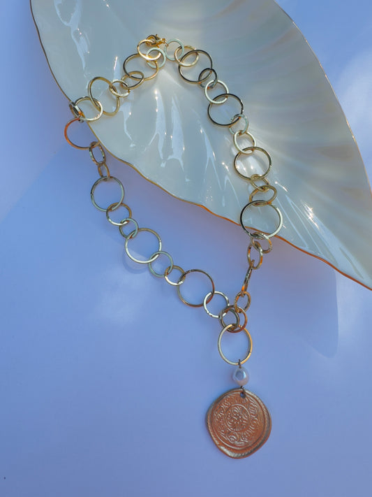"Coin-cidence" Upcycled Coin Pendant Necklace