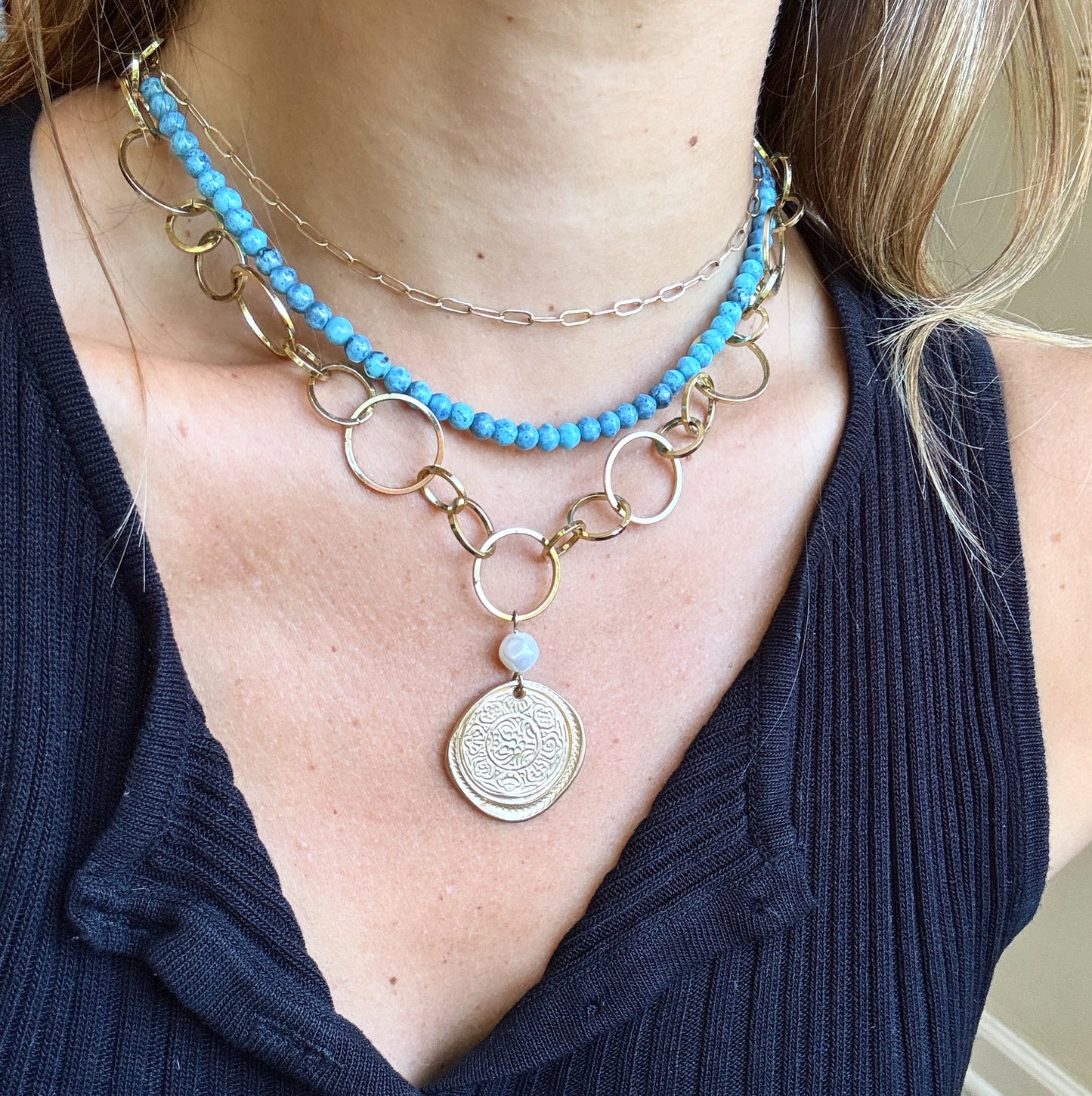 "Coin-cidence" Upcycled Coin Pendant Necklace
