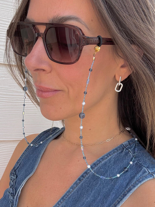 “Pale Blue Dot” Sunglasses Chain (Upcycled)