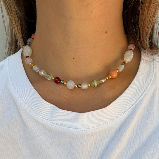 "Be Your Girl" Upcycled Beaded Choker