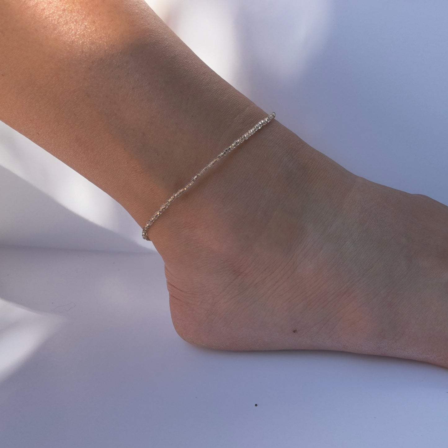 "Stardust of a Song" Upcycled Beaded Ankle Bracelet
