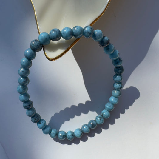 "Ocean Eyes" Upcycled Beaded Stretch Bracelet